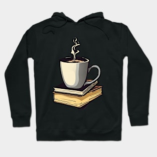 Coffee Cup and Books Hoodie